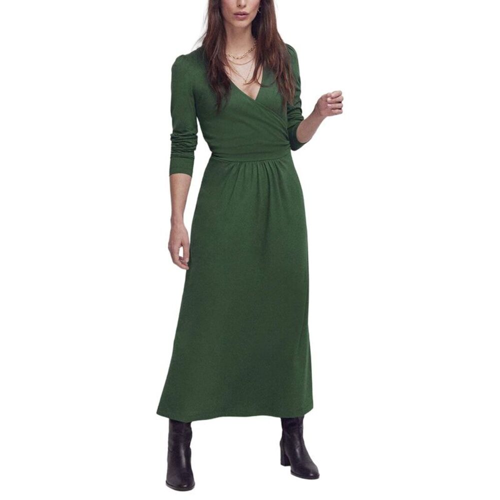 Boden Womens Carla Jersey Wrap Dress, Green